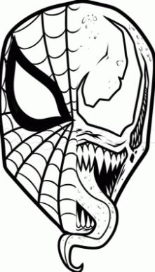 dibujo de spiderman venom para colorear a imprimir
