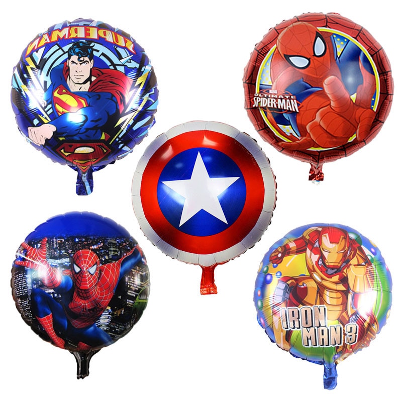 globos de superheroes marvel vengadores dc, decoracion de superhéroes con globos