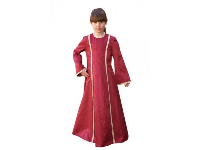 Vestido medieval niña Irene poliéster-algodón-Niños