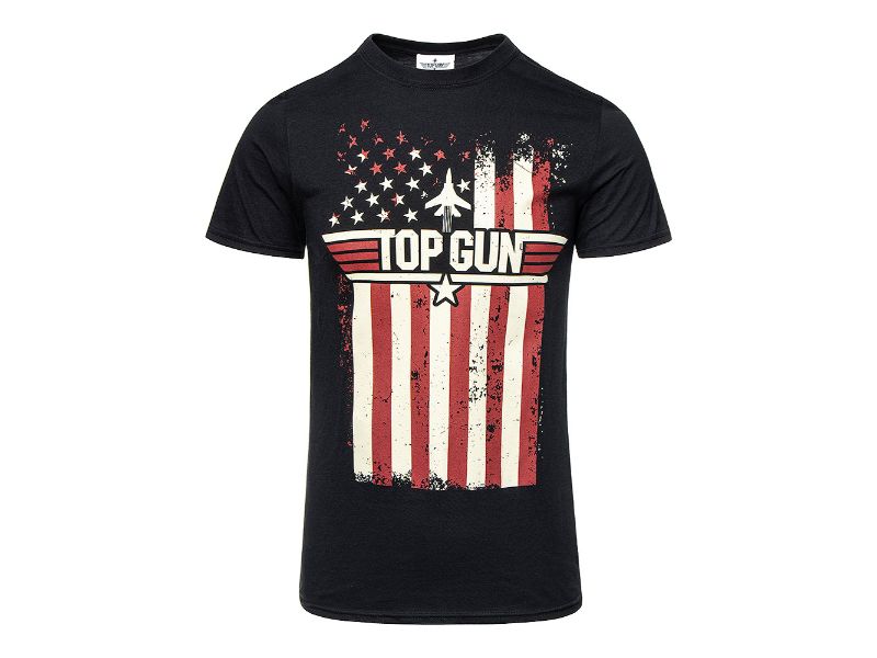 Camisetas Top Gun negra