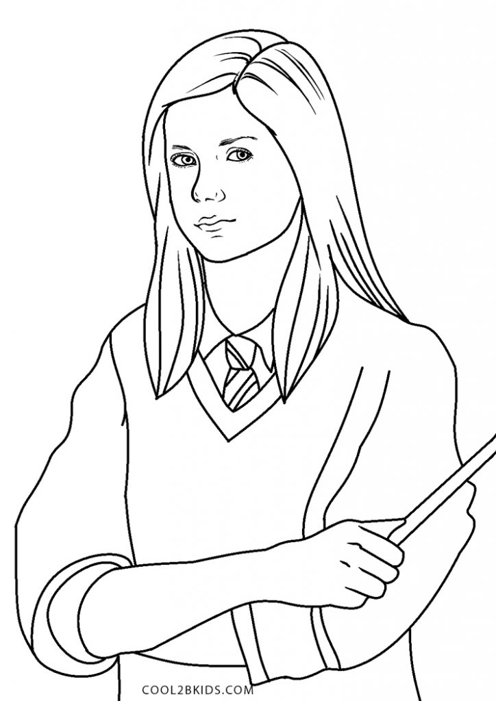 hermione para colorear de harry potter