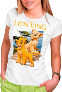 Comprar camisetas de El Rey León para mujer baratas