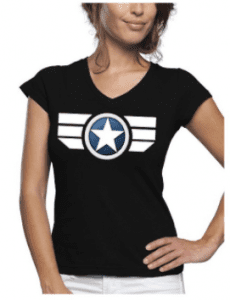 Comprar una camiseta de el Capitán América para mujeres