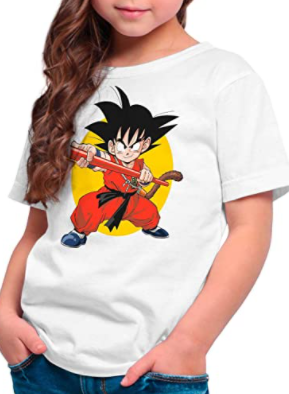 Comprar camisetas de Dragon Ball para niñas, camiseta dragon ball z para niña